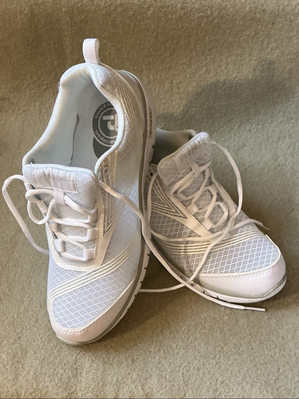 Propet Women's White Lace-Up Athletic Sneakers